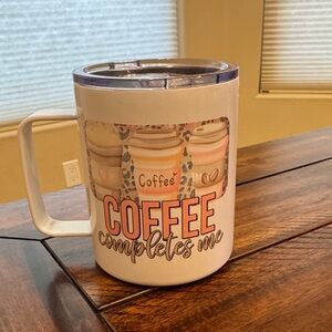 White Coffee Mug with Fun Design